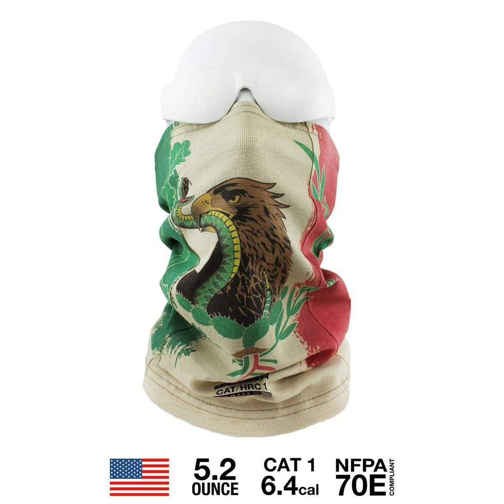 Benchmark FR 3050FRB-MX Mexico Flag Face Muffler-Fire Retardant Shirts.com