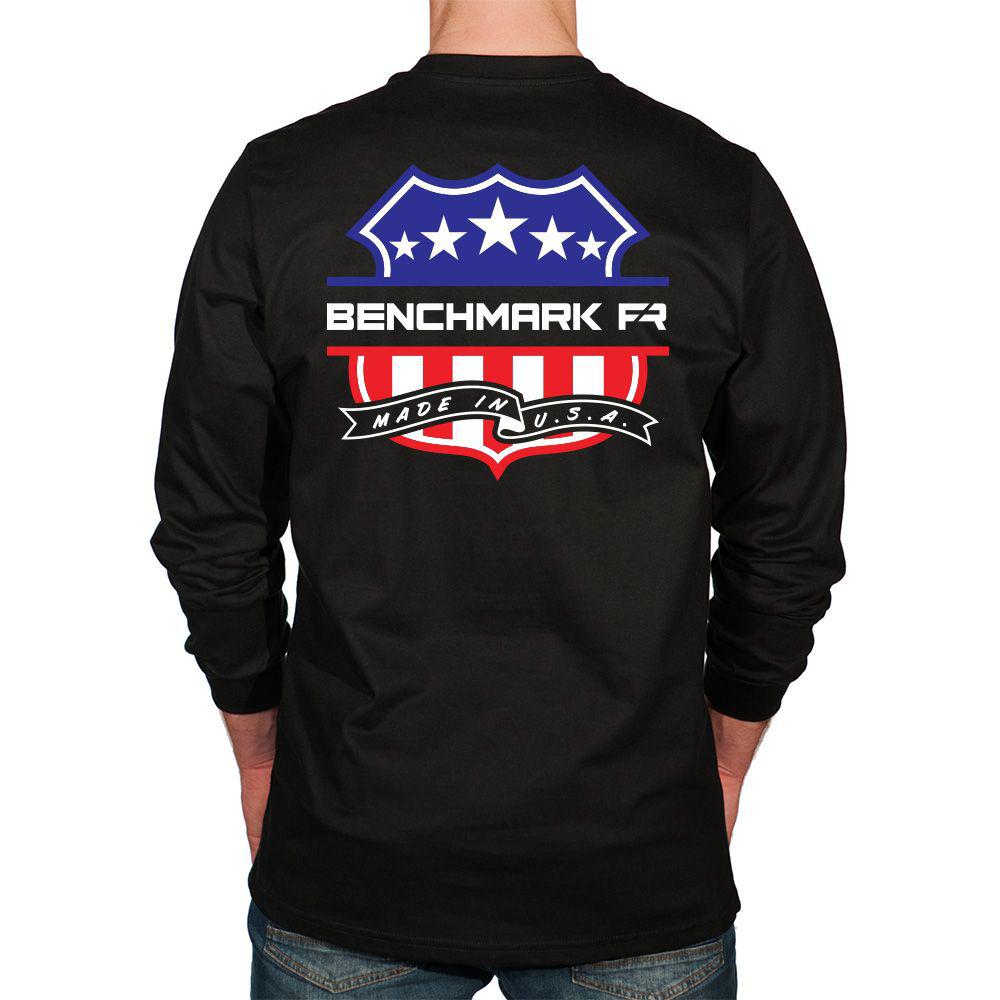 Benchmark FR 3118FR-FRUNION Union Crest Baseball Style FR T-Shirt-Fire Retardant Shirts.com