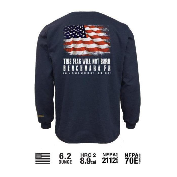 Benchmark FR 3118FRB FLAG Flag T-Shirt-Fire Retardant Shirts.com