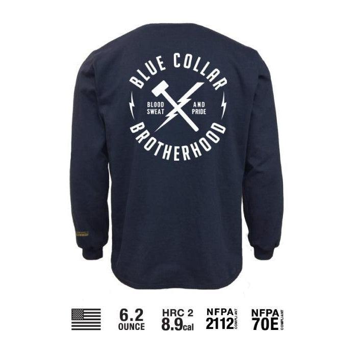 Benchmark FR 3118FRBCBH Blue Collar Brotherhood Shirt-Fire Retardant Shirts.com