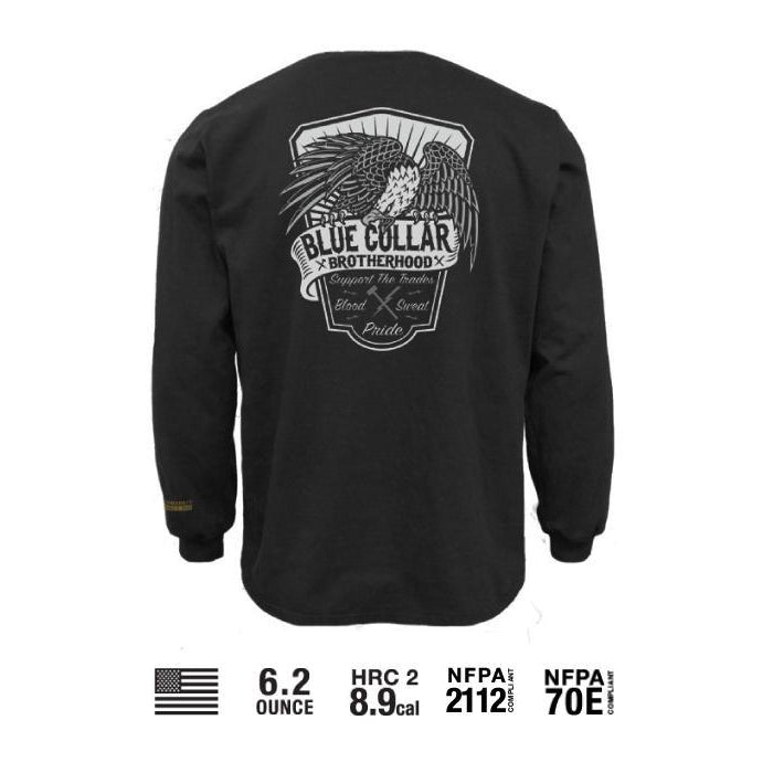 Benchmark FR 3118FRBK-S-BCTRADE Support the Trades T-Shirt-Fire Retardant Shirts.com