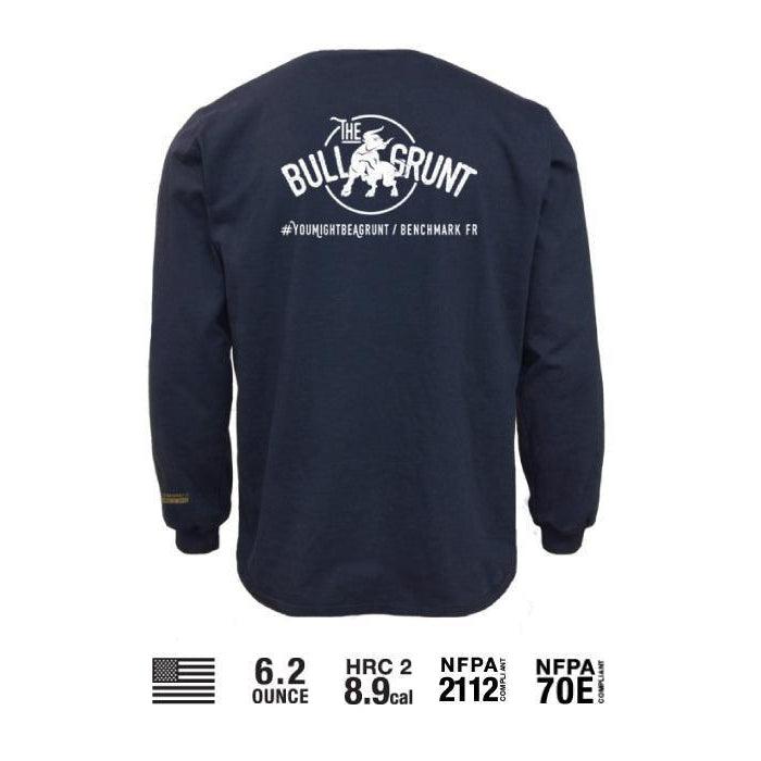 Benchmark FR 3118FRBK-S-BULLGRUNT FR The Bull Grunt T-Shirt-Fire Retardant Shirts.com