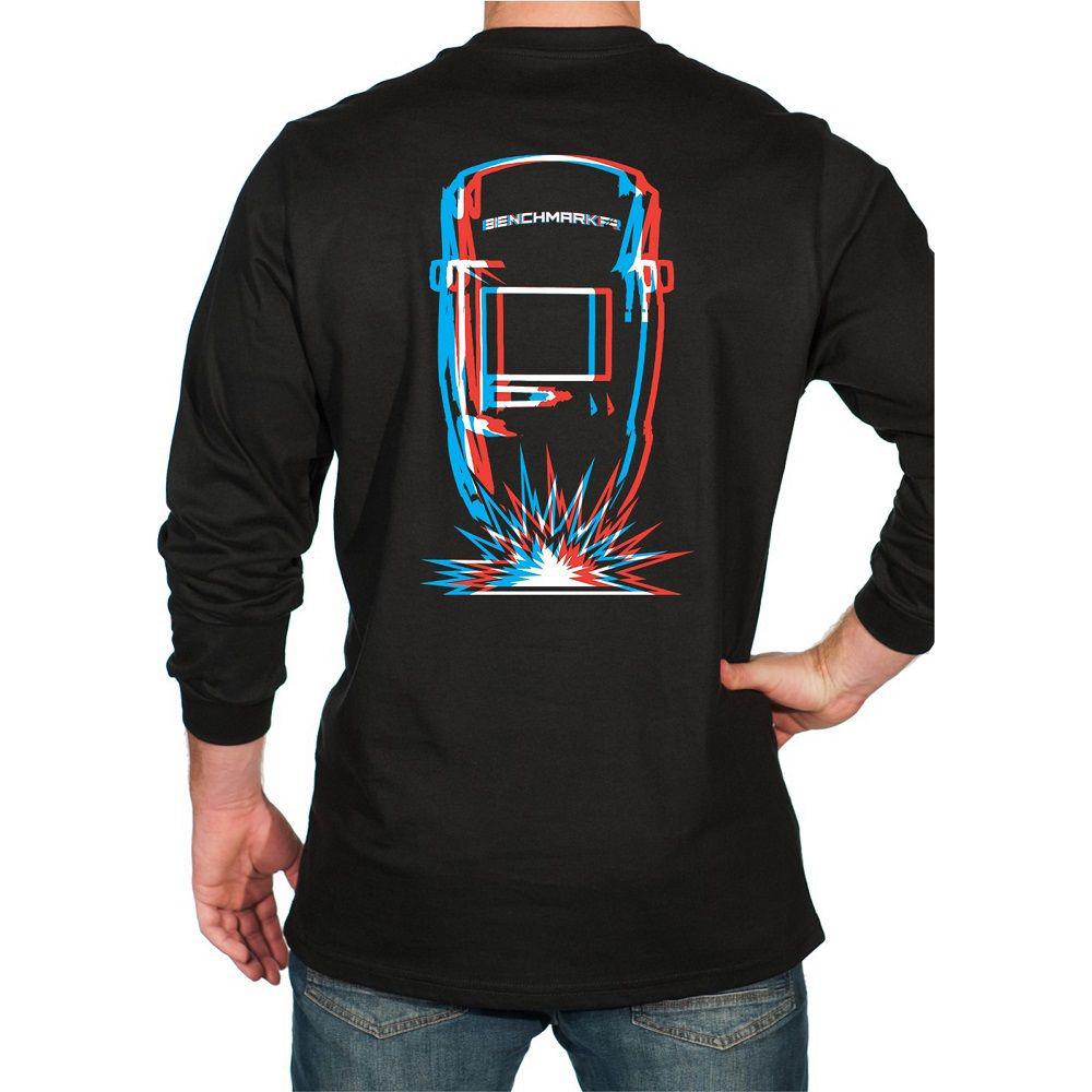 Benchmark 3118FR-WELDMASK Welder Helmet Graphic FR T-Shirt With Chest Pocket