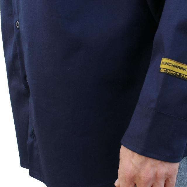Benchmark FR 1045FRN Navy "LOWDOWN" Flame Resistant Shirt - Fire Retardant Shirts.com