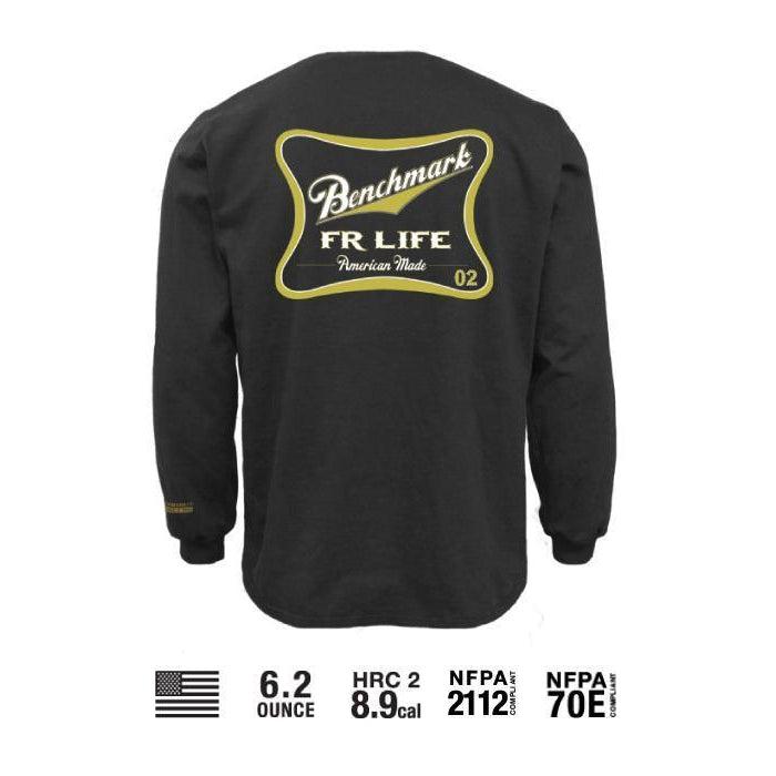 Benchmark FR 3118FRBK-S-FRLIFE FR Life T-Shirt - Fire Retardant Shirts.com