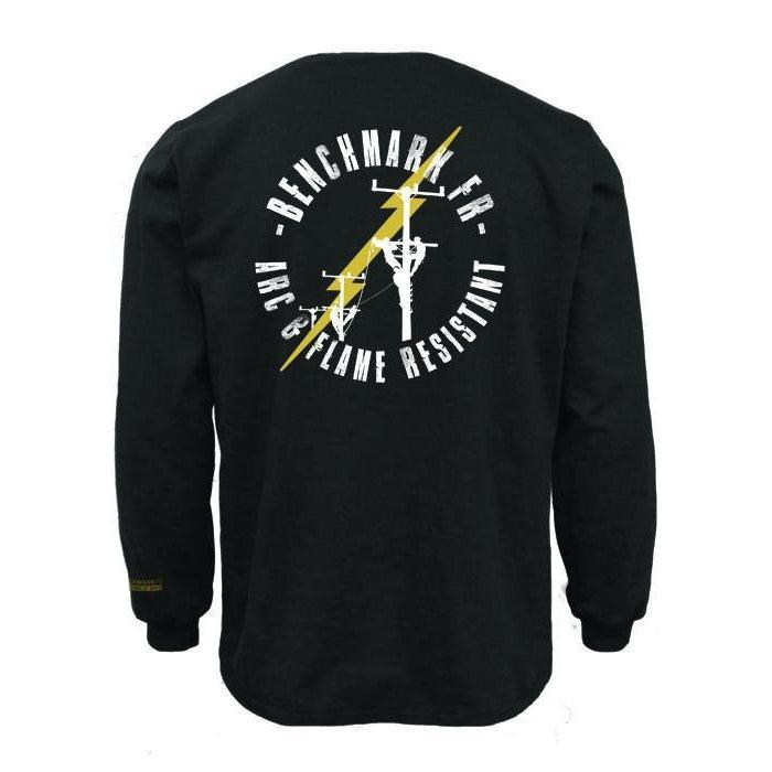 Benchmark FR 3118FRBK-S-LINEBOLT Lineman Crest T-Shirt - Fire Retardant Shirts.com