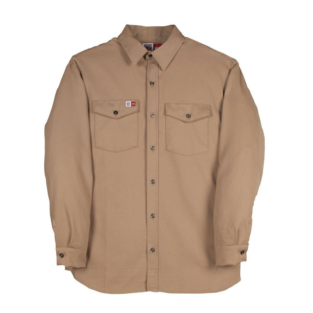 Big Bill FR 1117US7-KAK Khaki Flashtrap Vented Shirt-Fire Retardant Shirts.com