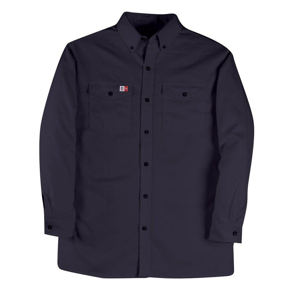 Big Bill FR 147BDUS7-NAY Navy Dress Shirt-Fire Retardant Shirts.com
