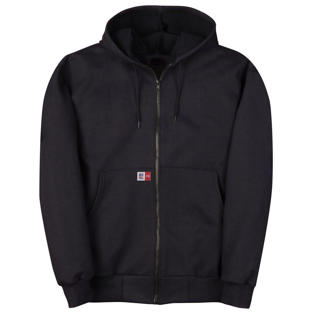 Big Bill FR DW17S11-NAY Navy Hooded Zip Front Hoodie-Fire Retardant Shirts.com