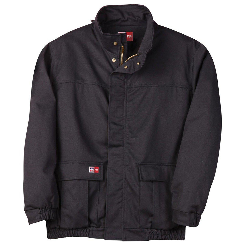 Big Bill FR L490US9-NAY Navy Unlined Zip In/Zip Out Jacket-Fire Retardant Shirts.com