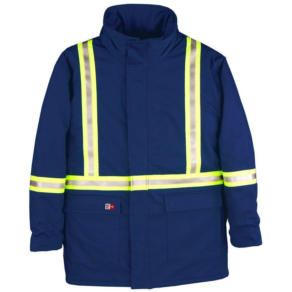 Big Bill FR M305US7-BLR Royal Blue Parka Arctic with Reflective Material-Fire Retardant Shirts.com