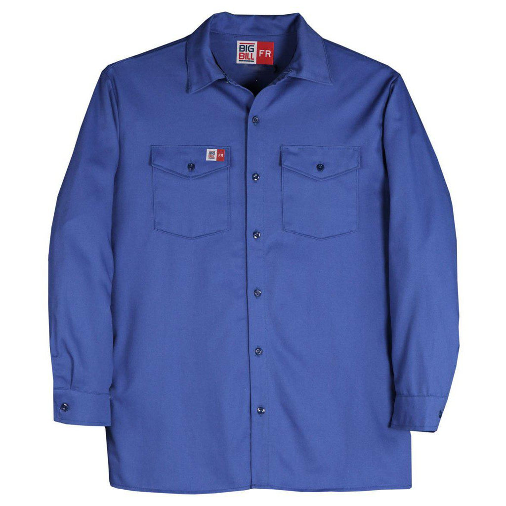 Big Bill FR TX231US7-BLR Royal Blue Industrial Work Shirt-Fire Retardant Shirts.com
