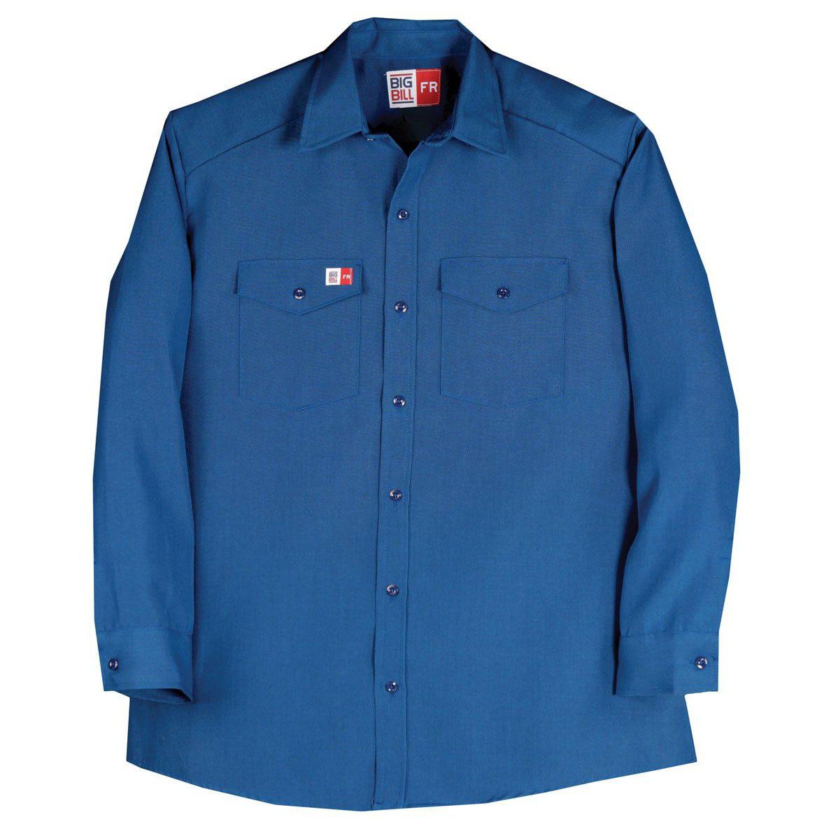 Big Bill FR TX290N4-BLR Royal Blue Dress Shirt 3XL / Tall Big Bill FR TX290N4-BLR Royal Blue Dress Shirt 3XL / Tall