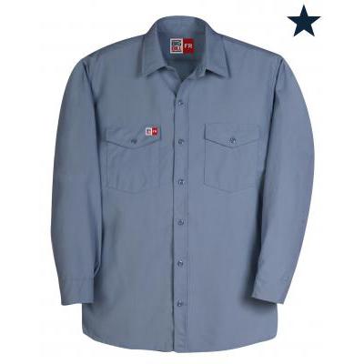 Big Bill FR TX290VX6 Medium Blue Molten Metal Shirt-Fire Retardant Shirts.com