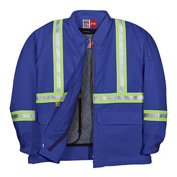 Big Bill FR CL345US9-BLR Royal Blue Team Jacket with Reflective Material - Fire Retardant Shirts.com