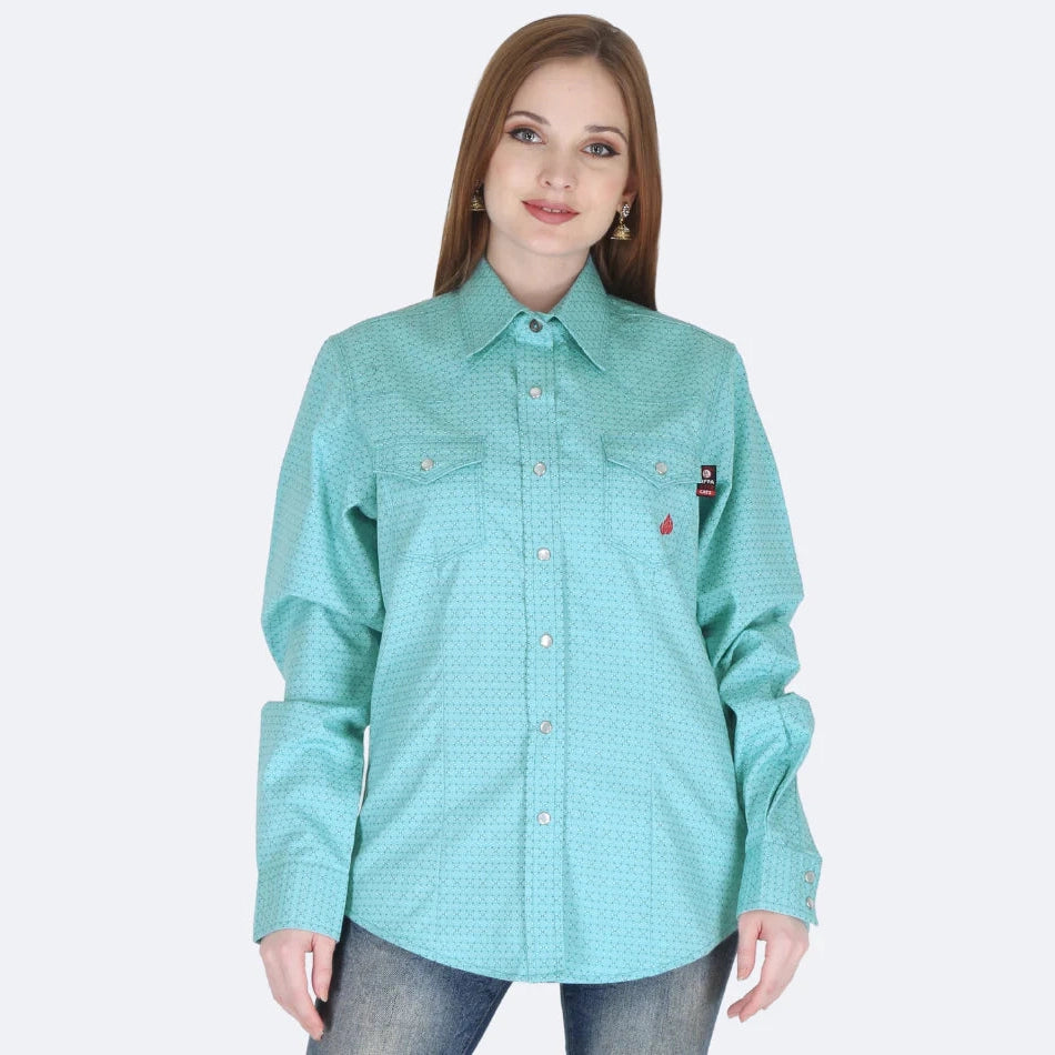Forge FR LFRPLD222 - Ladies FR Print Shirt-Fire Retardant Shirts.com