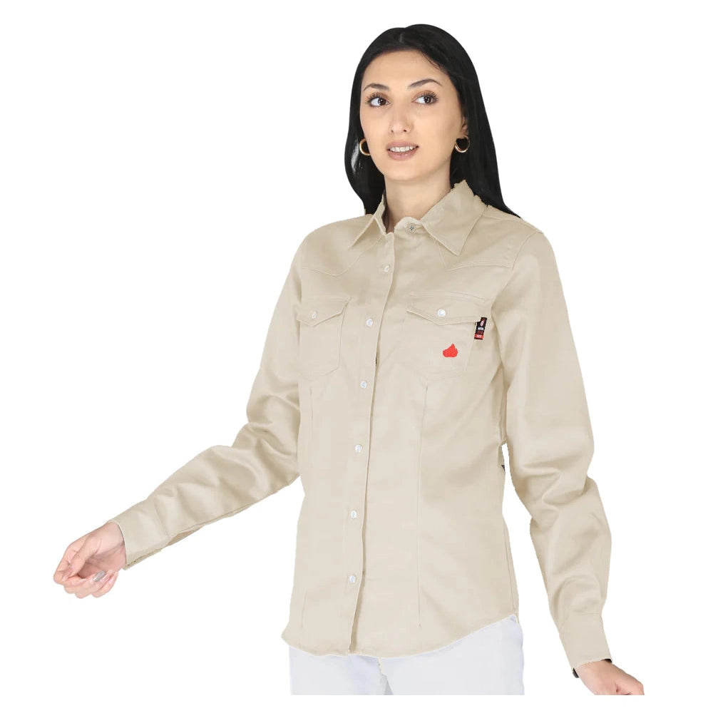 Forge FR LFRSLD STONE - Ladies FR Solid Shirt-Fire Retardant Shirts.com