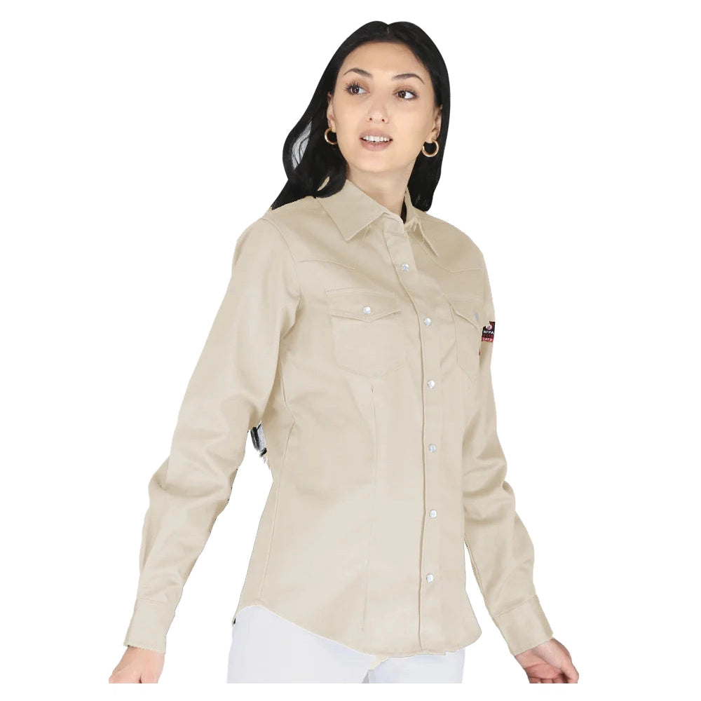 Forge FR LFRSLD STONE - Ladies FR Solid Shirt-Fire Retardant Shirts.com