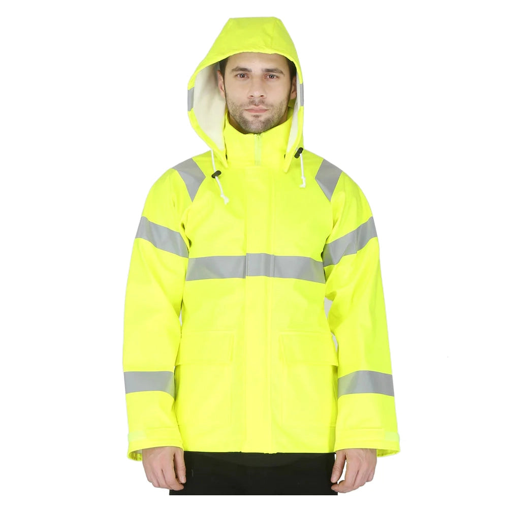 Forge Workwear Men's FR Hi-Vis Rain Work Jacket