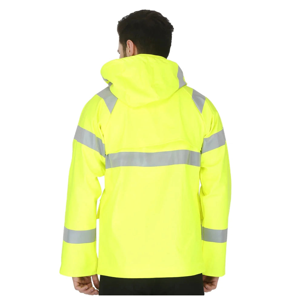 fire retardant rain gear Forge FR MFRRJDH-0016 Rain Jacket Large