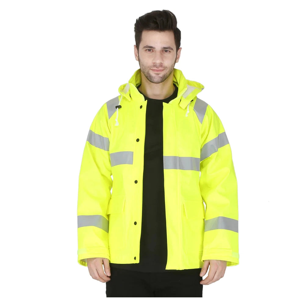 flame retardant rain gear Forge FR MFRRJDH-0016 Rain Jacket Large