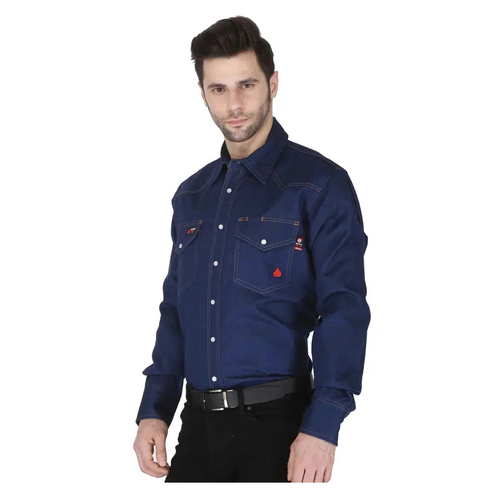 Forge FR MFRSLD-002 Solid Shirt - Denim Shirt-Fire Retardant Shirts.com