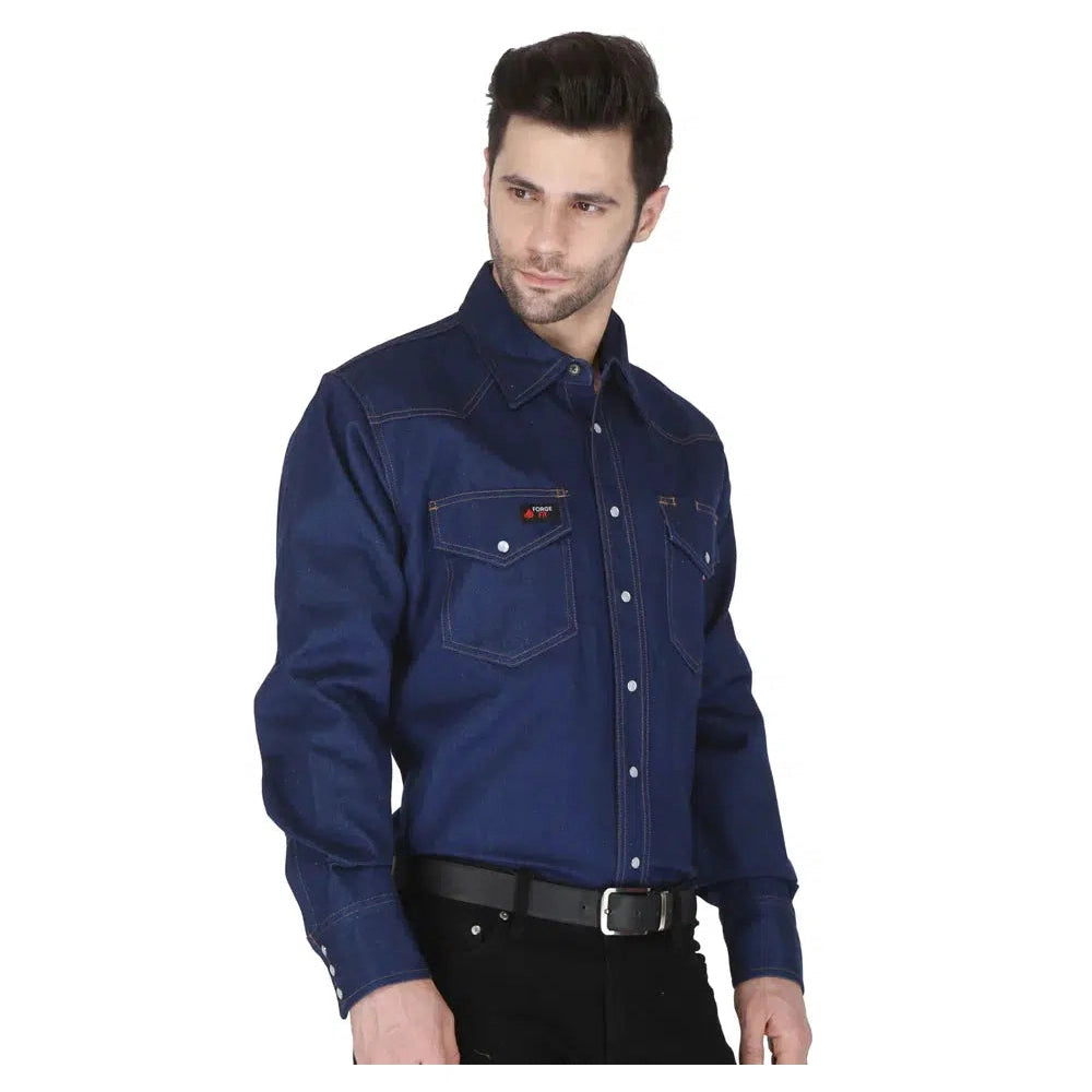 Forge FR MFRSLD-002 Solid Shirt - Denim Shirt-Fire Retardant Shirts.com