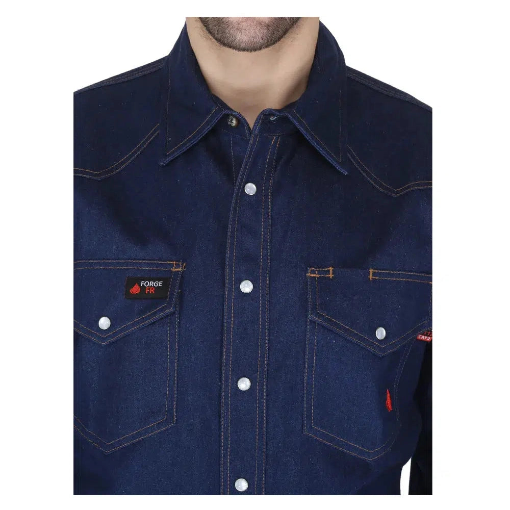 Forge FR MFRSLD-002 Solid Shirt - Denim Shirt-Fire Retardant Shirts.com