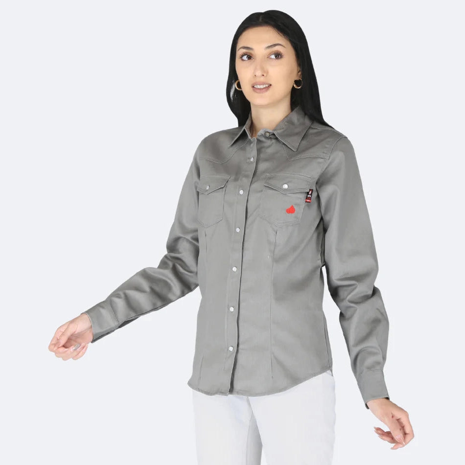 Forge FR LFRSLD STONE - Ladies FR Solid Shirt - Grey 