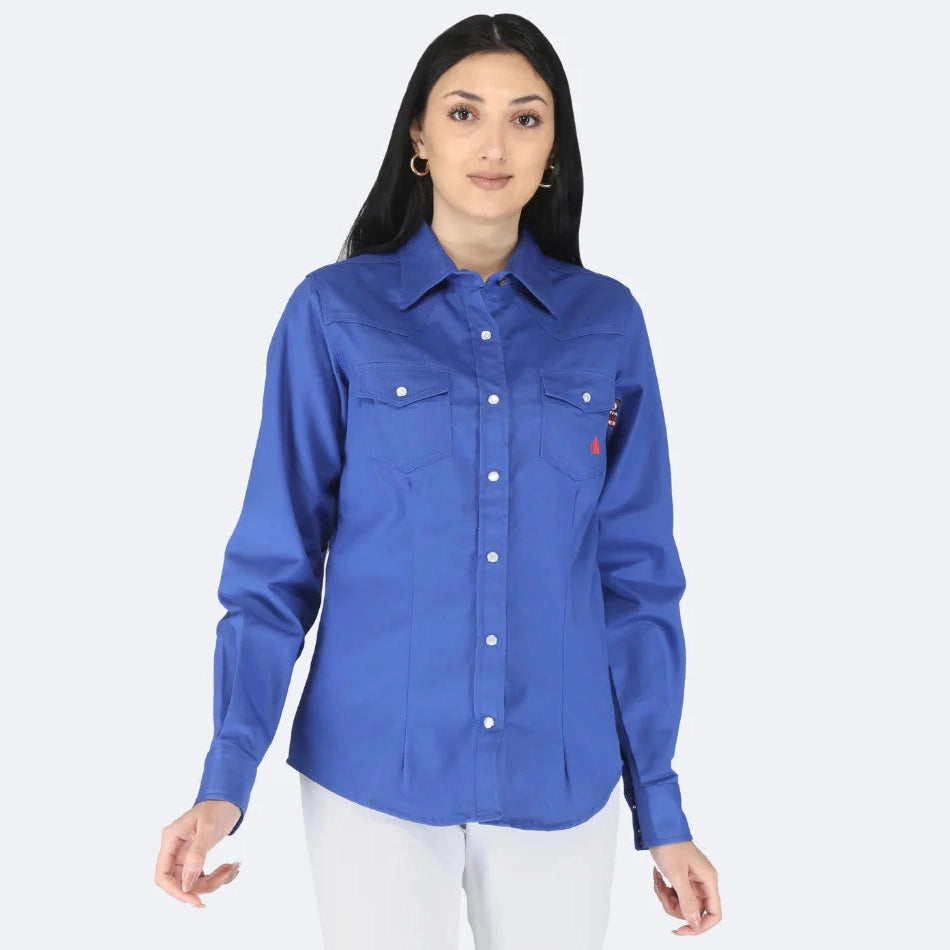 Forge FR LFRSLD STONE - Ladies FR Solid Shirt - Royal Blue 