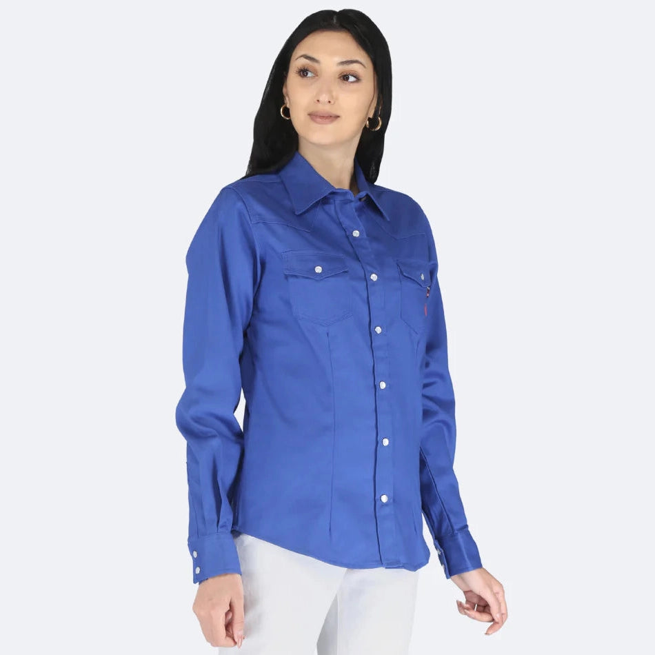 Forge FR LFRSLD STONE - Ladies FR Solid Shirt - Royal Blue 