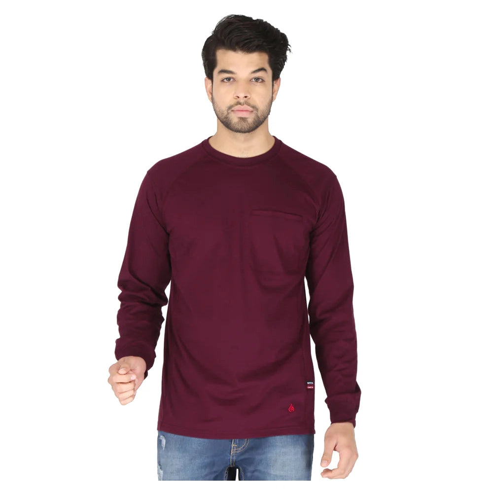 Forge FR MFRCNT-LW Light Weight Crew Neck Tee - Burgundy