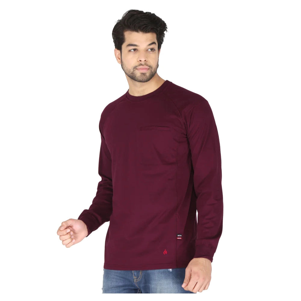 Forge FR MFRCNT-LW Light Weight Crew Neck Tee - Burgundy