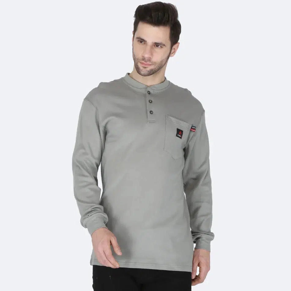 Forge FR MFRHNLY004 Henley Shirts - Grey