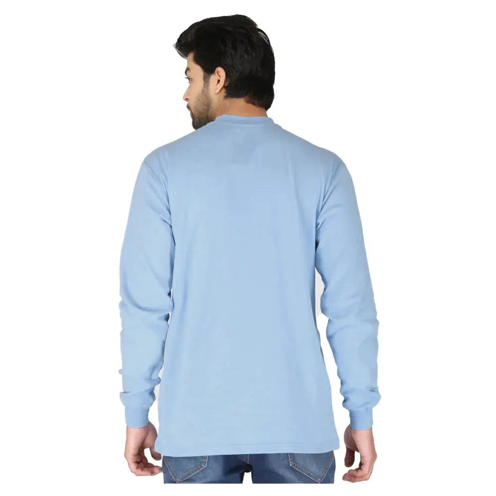 Forge FR MFRHNLY004 Henley Shirts - Light Blue 