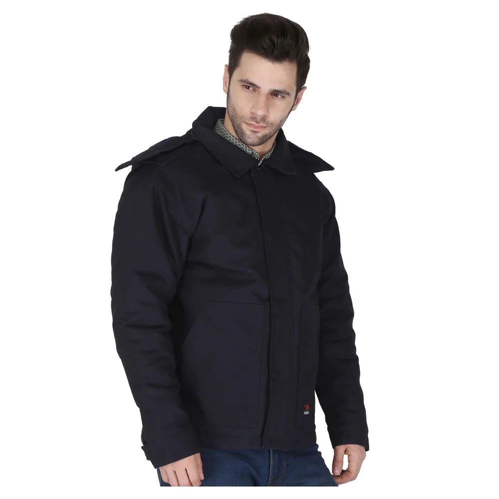 Forge FR MFRIJDH-006 Insulated Duck Hooded Jacket - Navy 