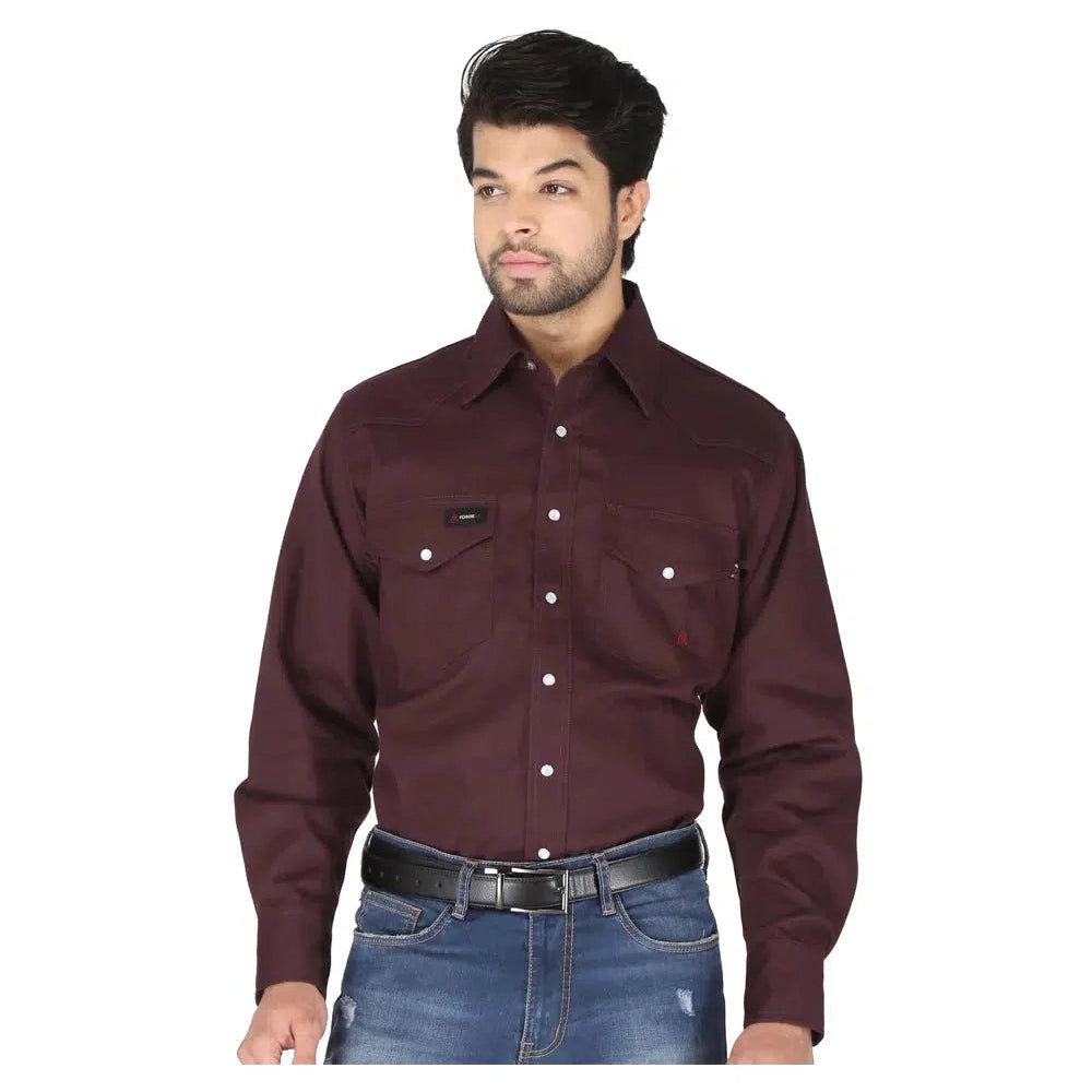 Forge FR MFRSLD-002 Solid Shirt -Burgundy