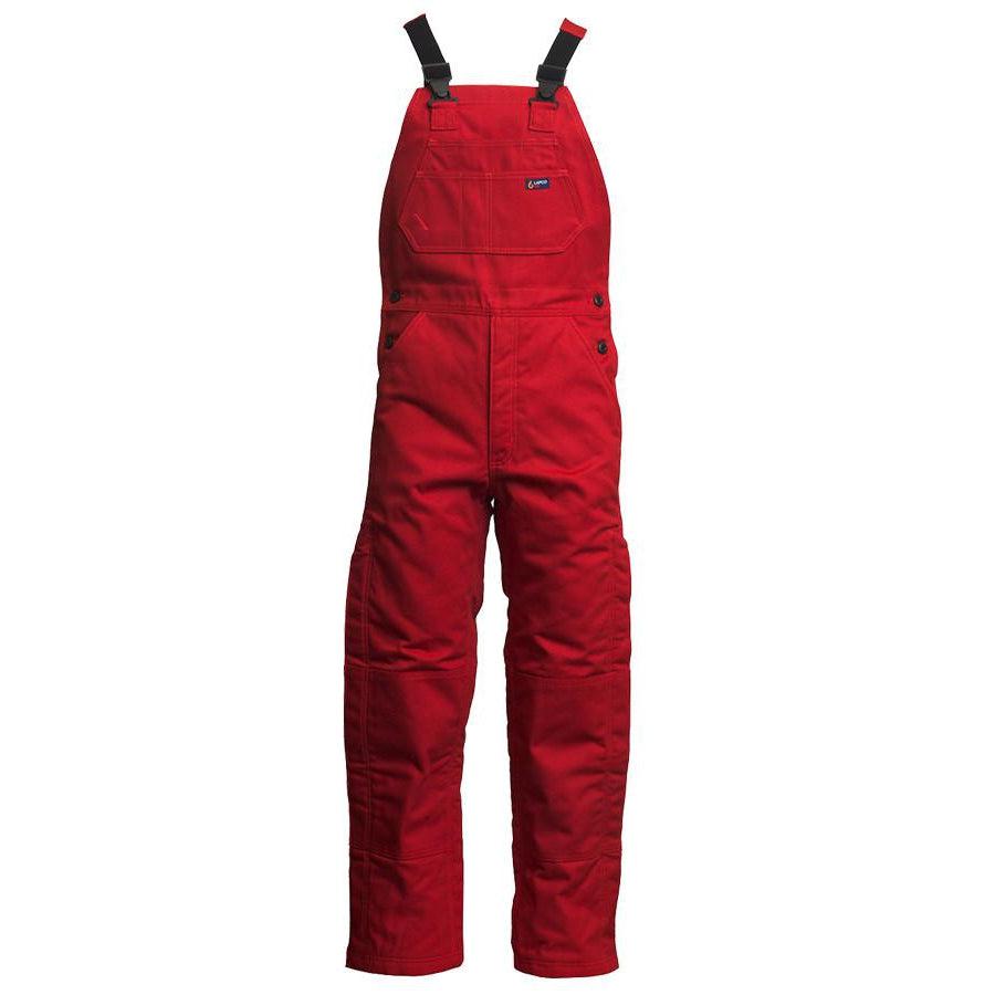 LAPCO FR BIFRWS9RE Red 9oz. FR Insulated Bib Overall with Windshield Technology-Fire Retardant Shirts.com