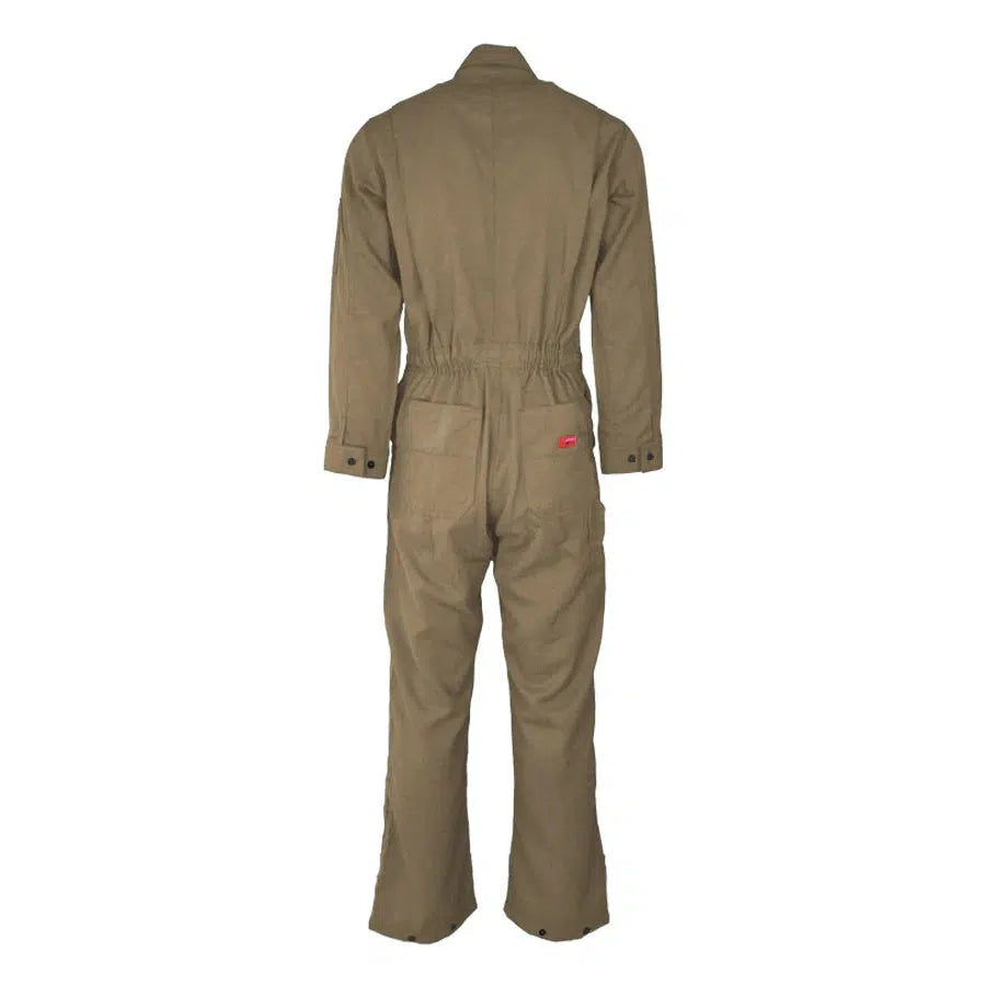 LAPCO FR CVDHF6KH Khaki 6.5oz. FR Deluxe 2.0 Coverall-Fire Retardant Shirts.com
