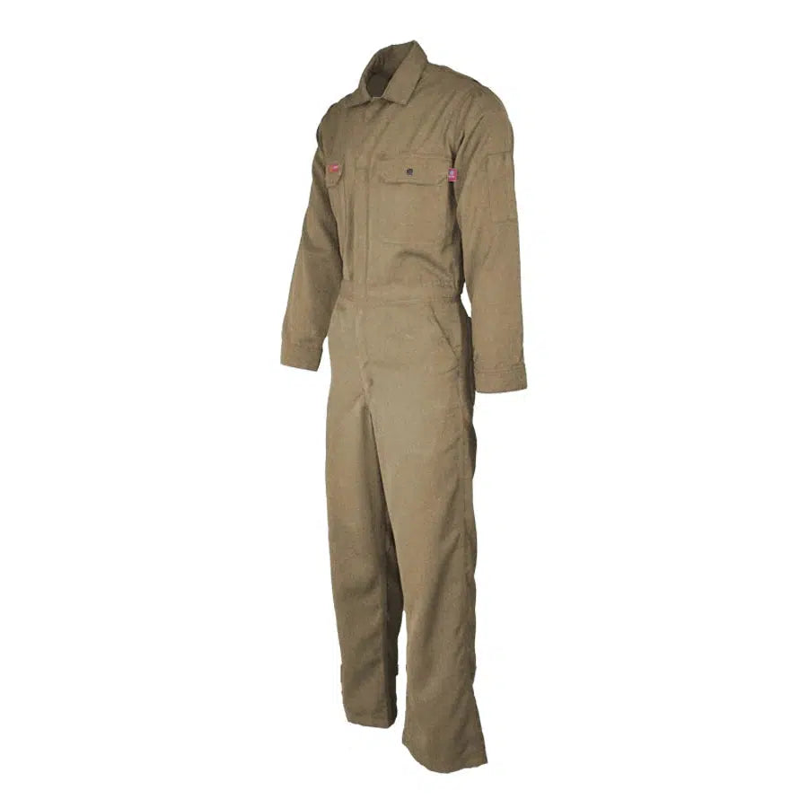 LAPCO FR CVDHF6KH Khaki 6.5oz. FR Deluxe 2.0 Coverall-Fire Retardant Shirts.com