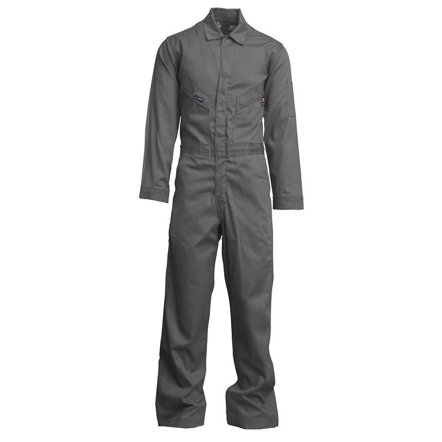 LAPCO FR CVFRD7GY Gray 7oz. FR Deluxe Coveralls-Fire Retardant Shirts.com