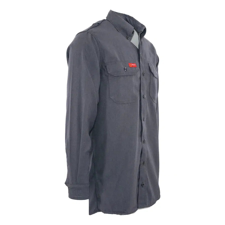 LAPCO FR DHS5GY Gray 5.5oz. FR DH Air Work Shirt-Fire Retardant Shirts.com