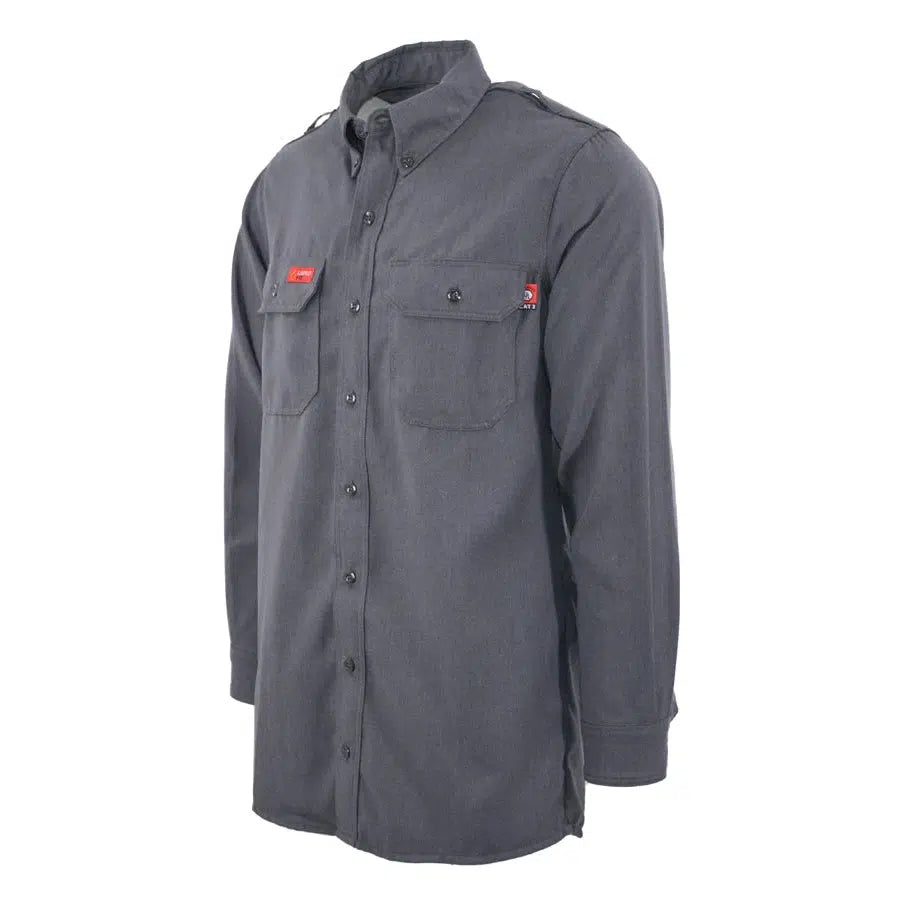 LAPCO FR DHS5GY Gray 5.5oz. FR DH Air Work Shirt-Fire Retardant Shirts.com