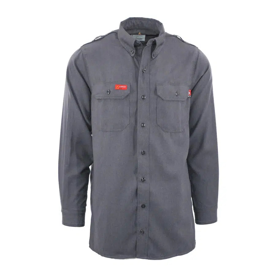 LAPCO FR DHS5GY Gray 5.5oz. FR DH Air Work Shirt-Fire Retardant Shirts.com
