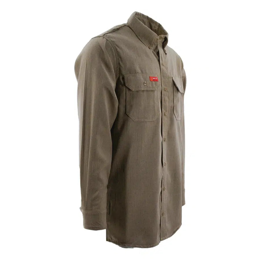 LAPCO FR DHS5KH Khaki 5.5oz. FR DH Air Work Shirt-Fire Retardant Shirts.com