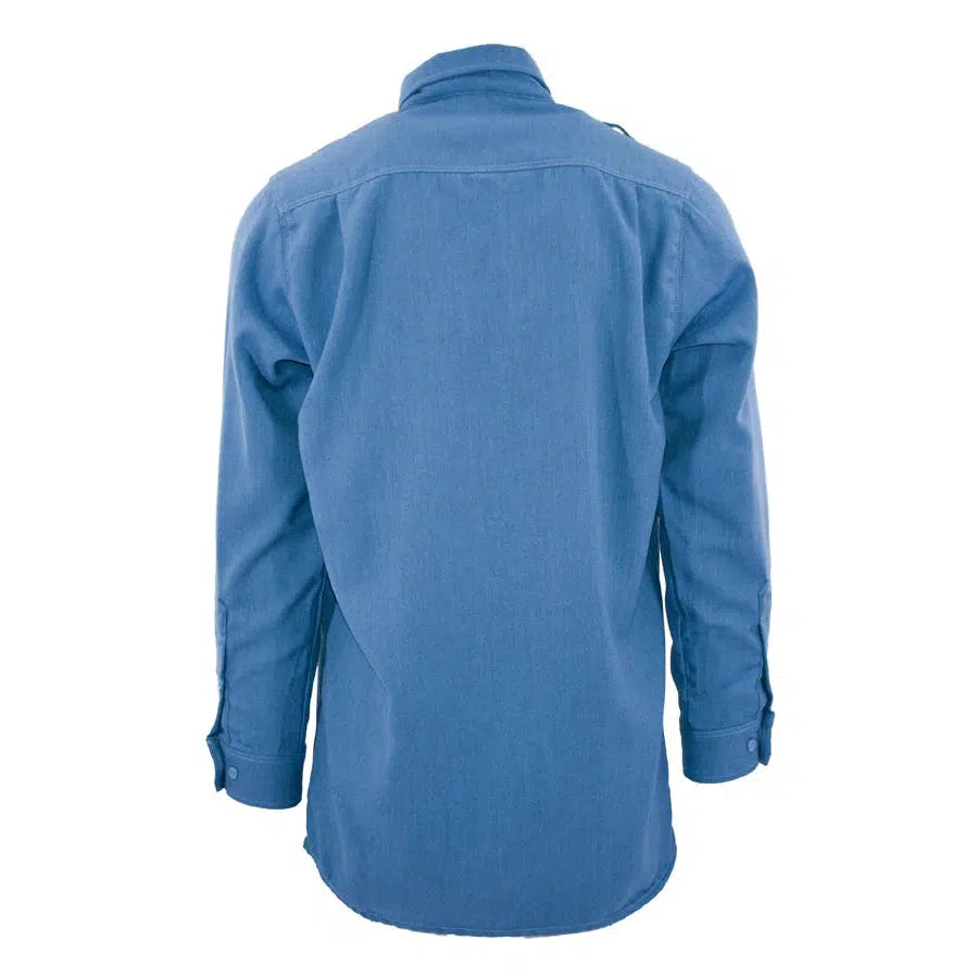 LAPCO FR DHS5MB Medium Blue 5.5oz. FR DH Air Work Shirt-Fire Retardant Shirts.com