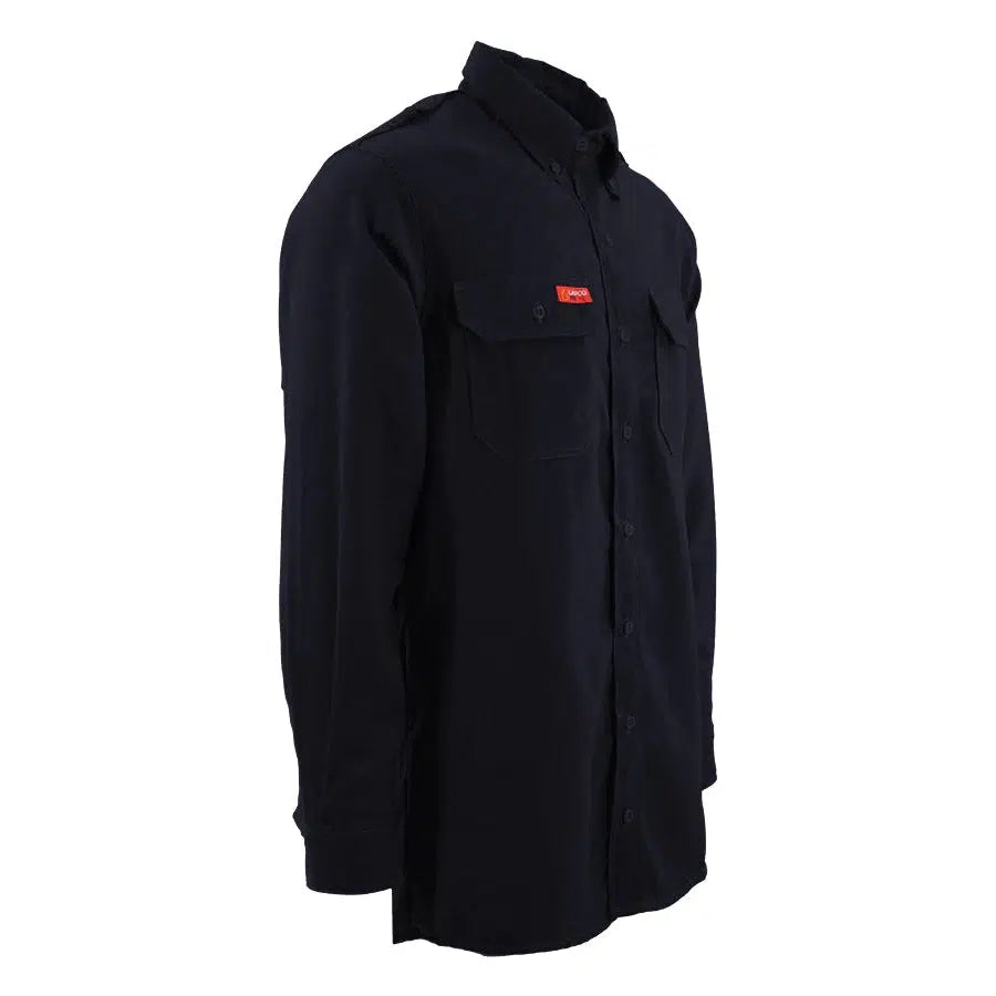 LAPCO FR DHS5NY Navy 5.5oz. FR DH Air Work Shirt-Fire Retardant Shirts.com