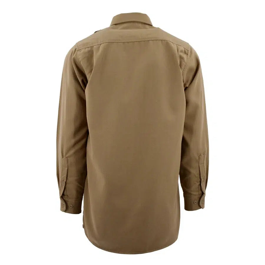 LAPCO FR DHS6KH Khaki 6.5oz. FR DH Air Uniform Shirt-Fire Retardant Shirts.com