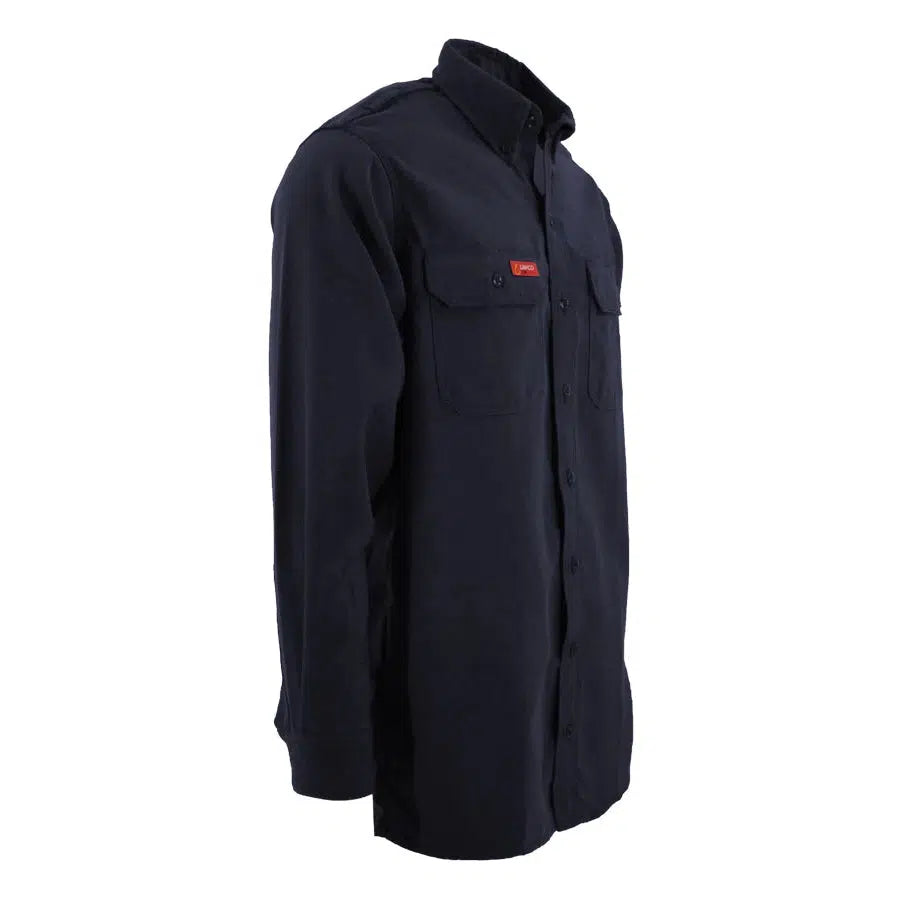 LAPCO FR DHS6NY Navy 6.5oz. FR DH Air Uniform Shirt-Fire Retardant Shirts.com