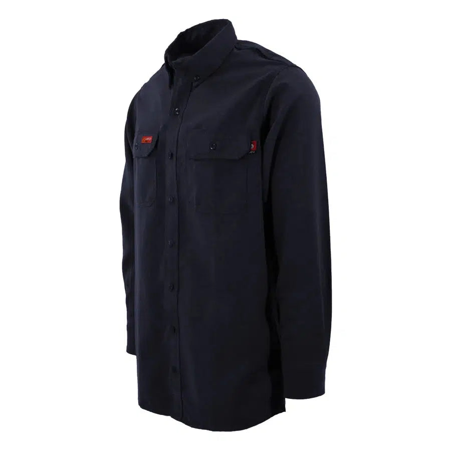 LAPCO FR DHS6NY Navy 6.5oz. FR DH Air Uniform Shirt-Fire Retardant Shirts.com